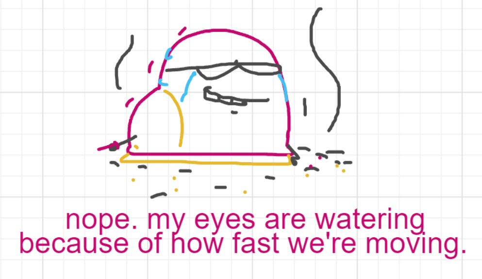 A panel from Running Duos, episode four of the Board Boards object show by Furretwalk/WalkingFurret.